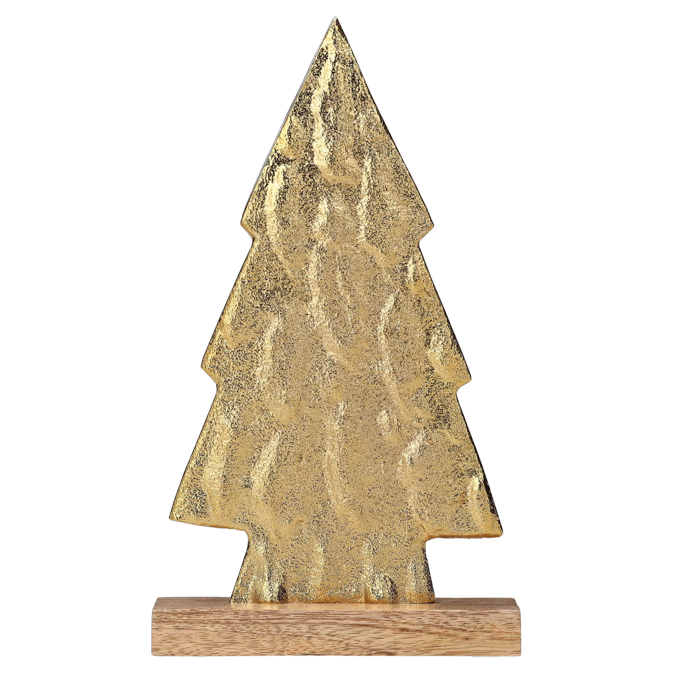 Aluminum Tree Christmas Decoration, Gold, 8.8", by Holiday Time | Walmart (US)
