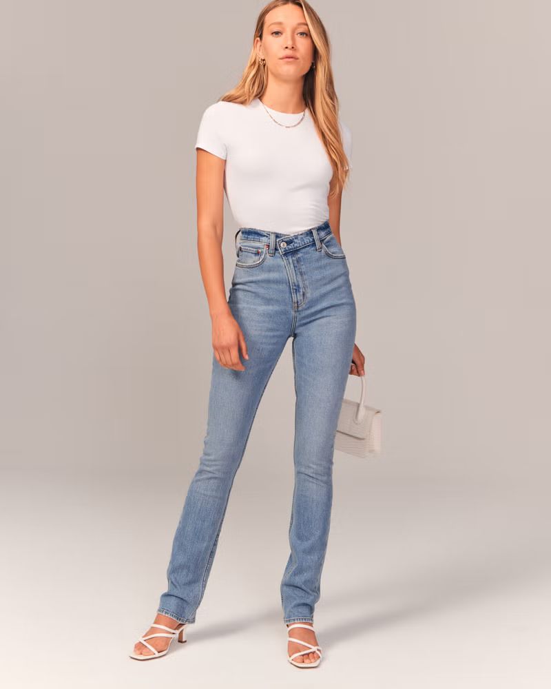 Women's Ultra High Rise 90s Slim Straight Jean | Women's Up To 50% Off Select Styles | Abercrombi... | Abercrombie & Fitch (US)