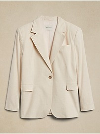 Lena Relaxed Linen-Blend Blazer | Banana Republic (US)