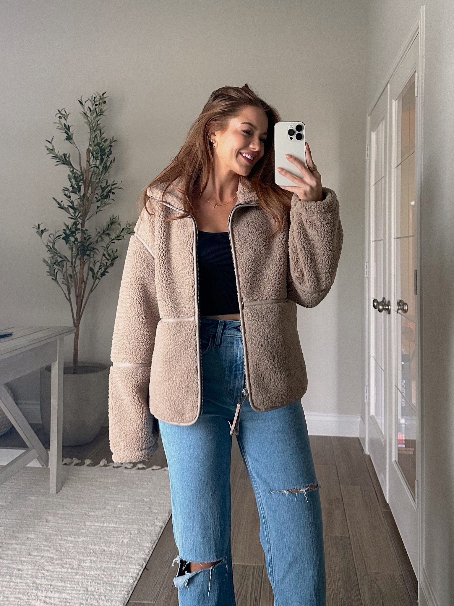 Abercrombie sherpa clearance cardigan