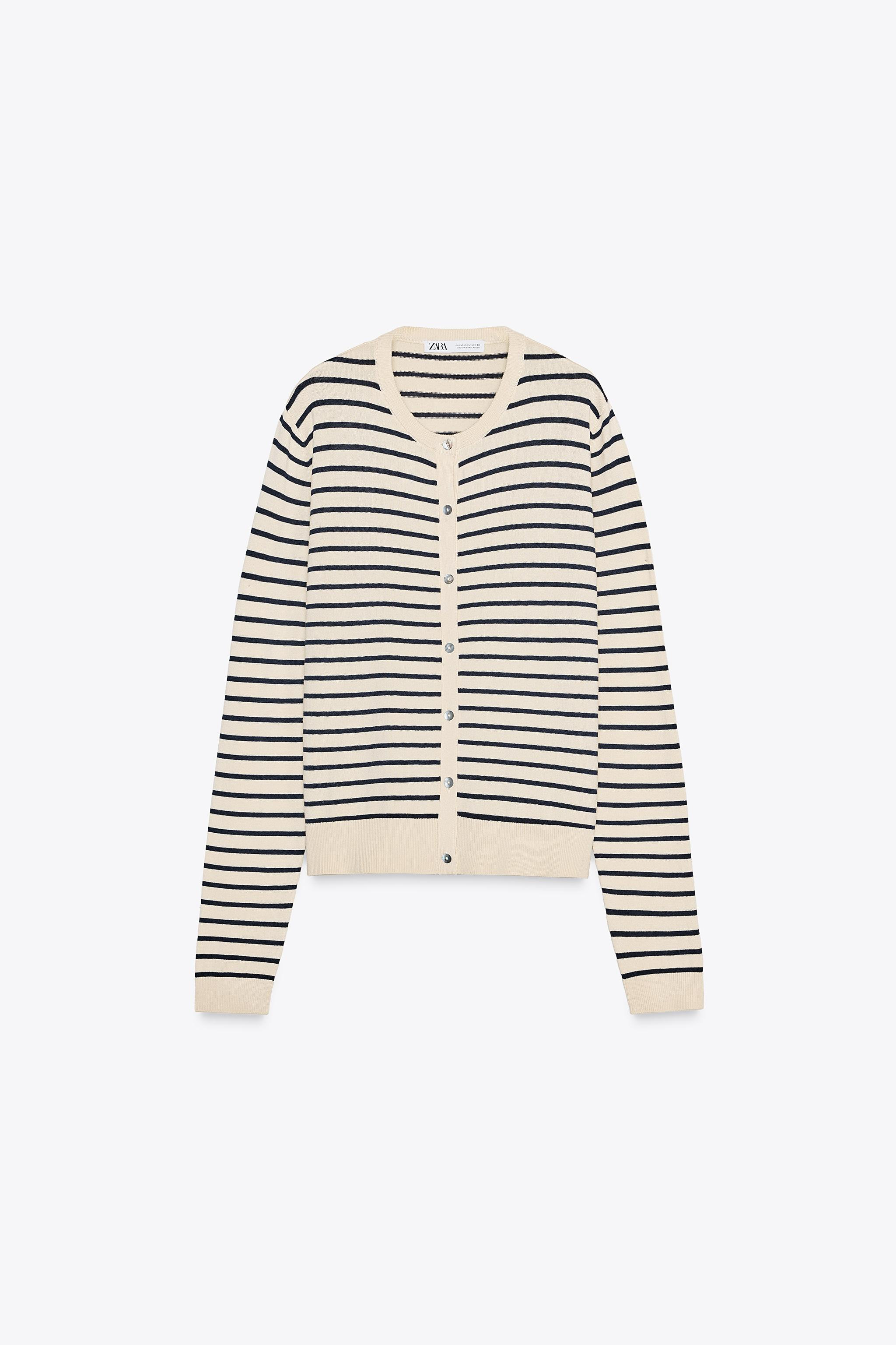 STRIPED KNIT CARDIGAN | Zara US