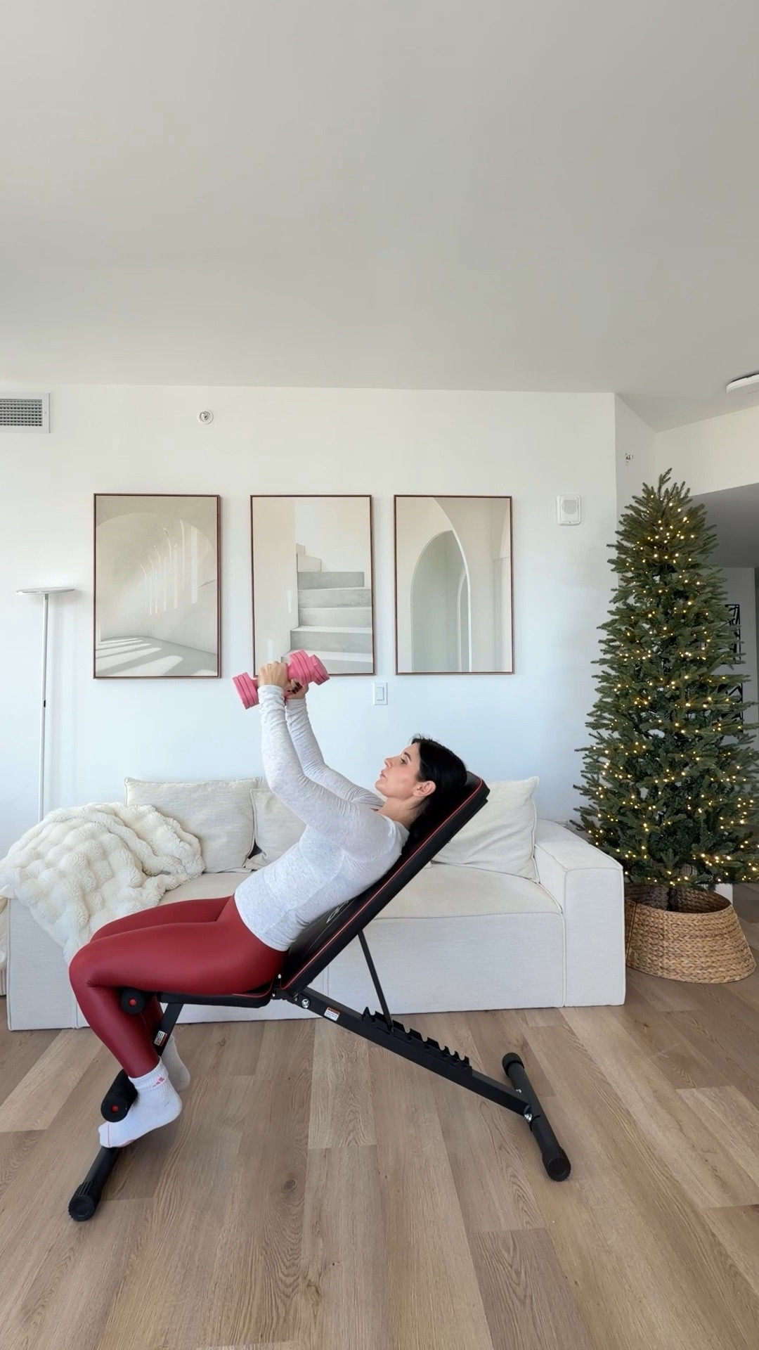 Fully foldable and adjustable weights bench for home full body workout 

#LTKCyberWeek #LTKfitnessgoals #LTKActive