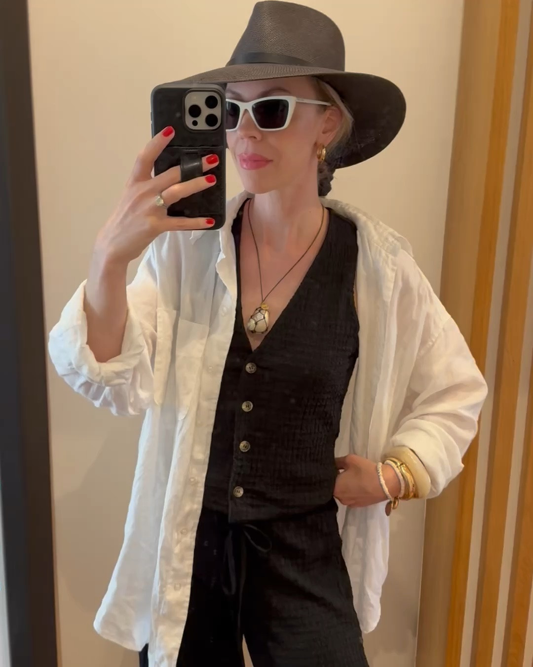 Vacation look, linen shirt, beach outfit, @Zara vest pants matching set, jelly shoes

#LTKSeasonal #LTKTravel #LTKOver40