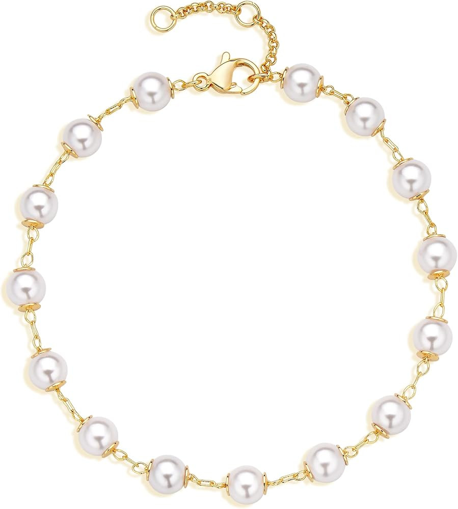 LOYATA Gold Bracelet Gold 14K Gold Filled Dainty Chain Simple Jewelry Gift for Women | Amazon (US)