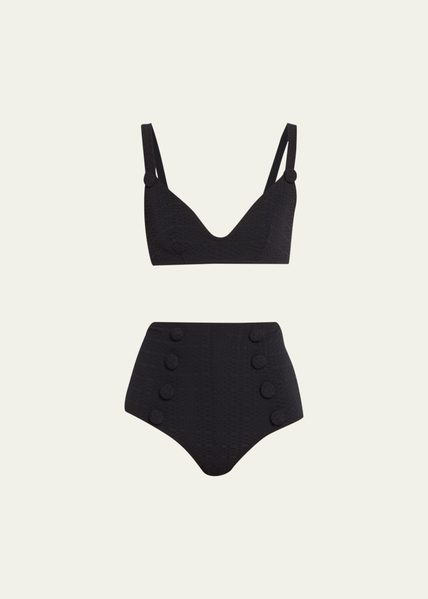 Lisa Marie Fernandez Magdalena High-Waist Two-Piece Bikini | Bergdorf Goodman
