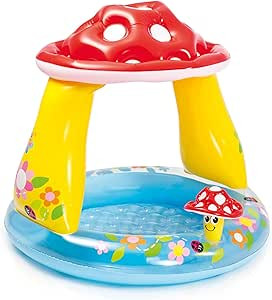 INTEX 57114EP Mushroom Baby Pool: Built-In Mushroom Shade – Soft Inflatable Floor – Durable V... | Amazon (US)