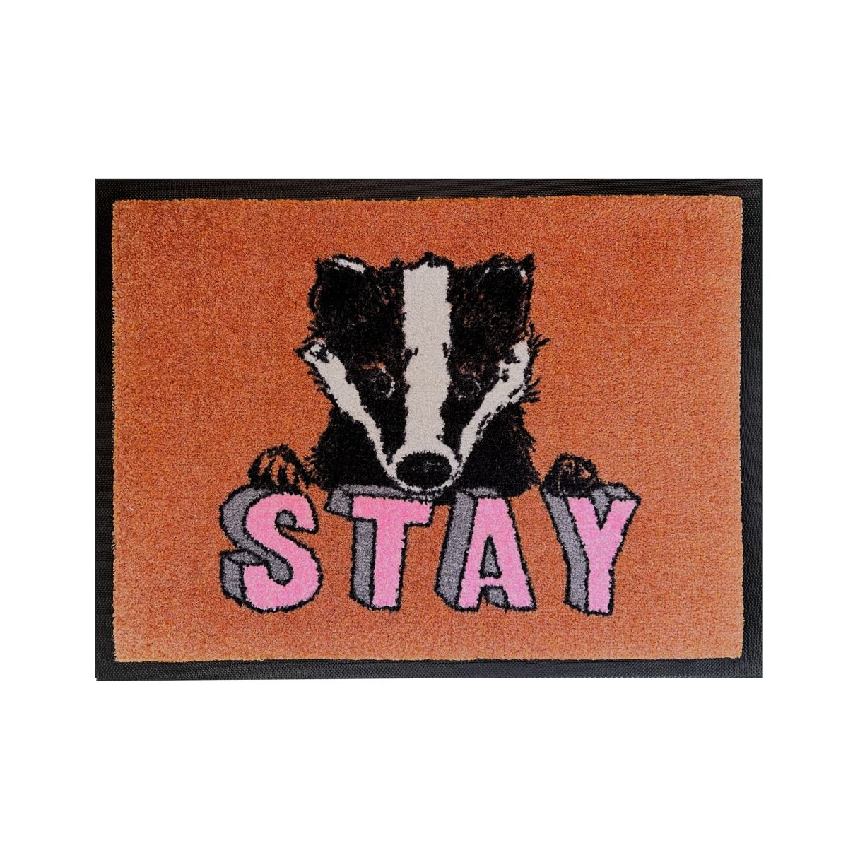 'Stay Badger' Welcome Door Mat | Wolf & Badger (US)