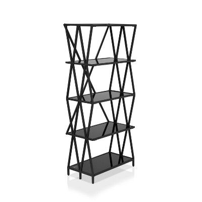 Werrin 5 Shelves Metal Display Bookshelf Black - miBasics | Target