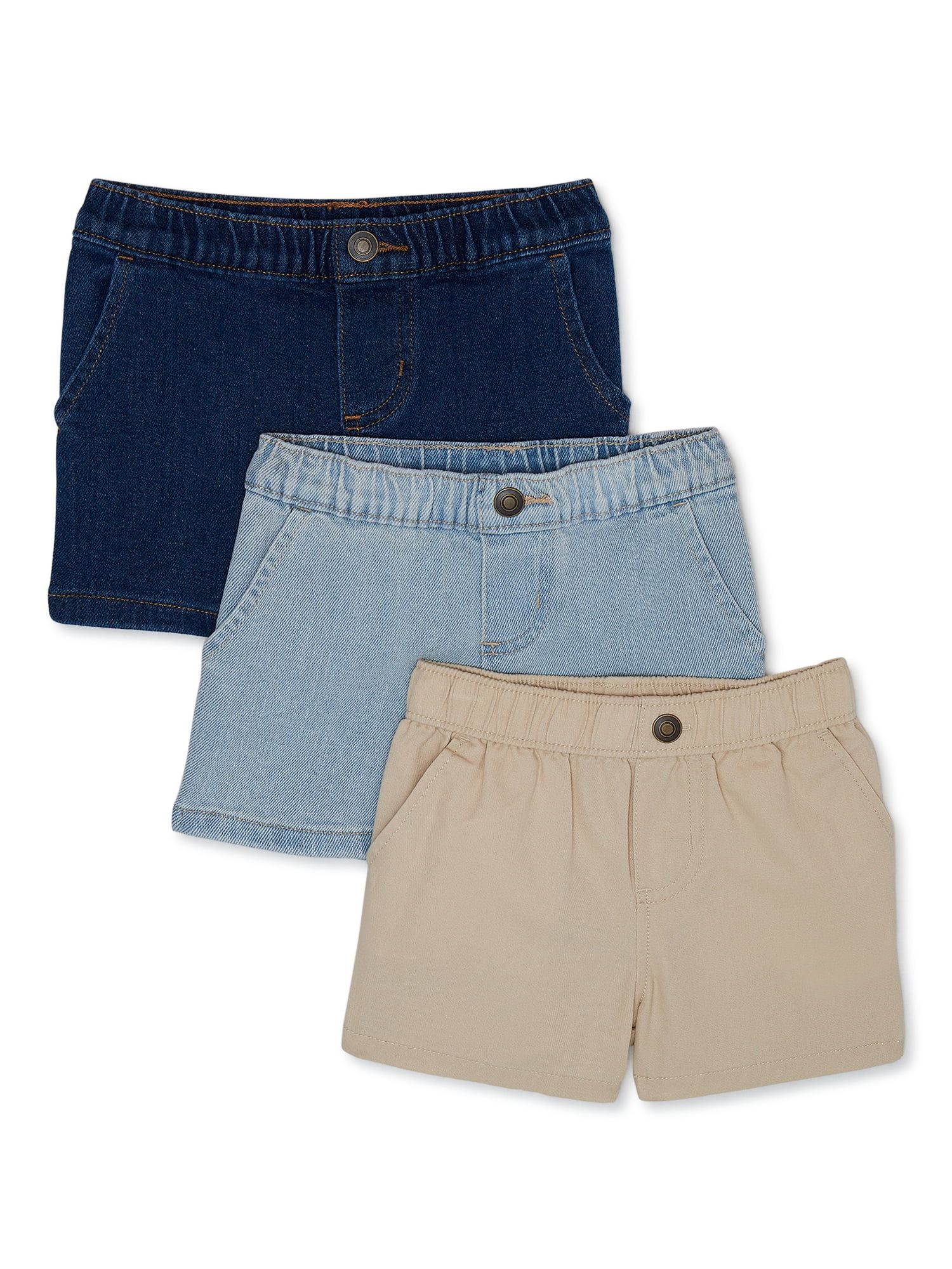 Garanimals Baby Boy Woven Shorts Multipack, 3-Pack, Sizes 0-24 Months | Walmart (US)