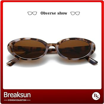Retro Oval Sunglasses for Women Men Fashion Small Oval Sunglasses 90s Vintage Shades | Amazon (US)