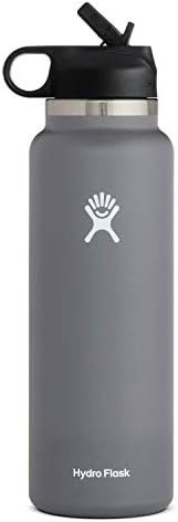 Hydro Flask Water Bottle - Wide Mouth Straw Lid 2.0 - Multiple Sizes & Colors | Amazon (US)