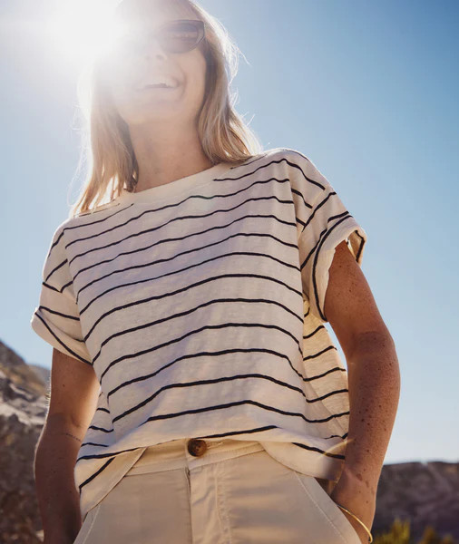 Sadie Vintage Slub Crop Tee | Marine Layer