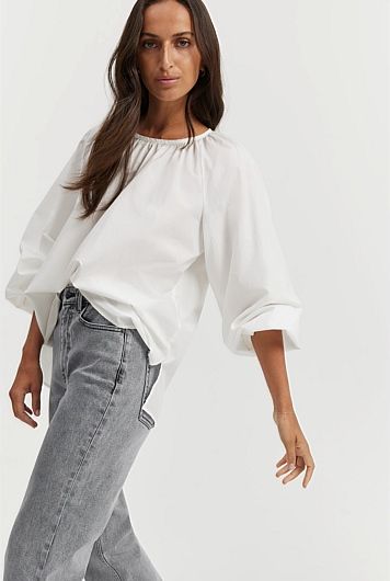 Gathered Neck Blouse | Country Road (AU)
