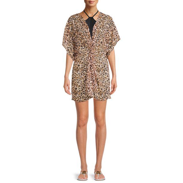 Time and Tru Women's and Women's Plus Twist Front Dress Cover Up - Walmart.com | Walmart (US)