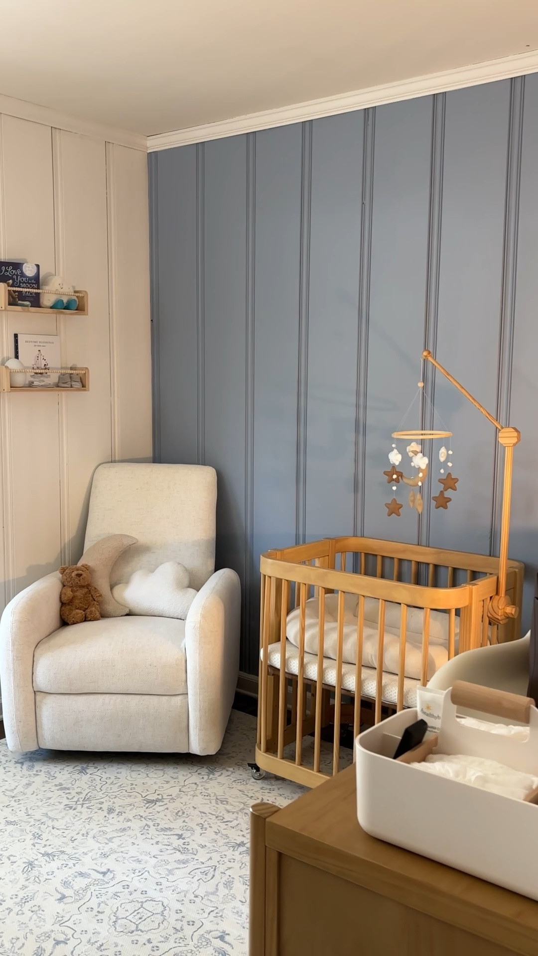 baby boy’s nursery is almost complete! just putting in the final touches now 🕊️🩵 

#LTKBump #LTKHome #LTKBaby