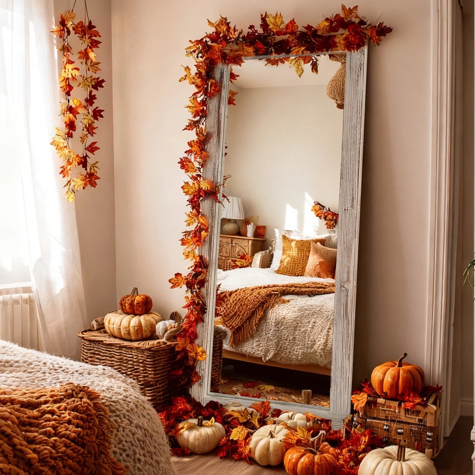 This rustic and cozy full-length mirror gives a taste of woodlands elegance to your home. The Elegant Full-Length Mirror With Washed White Frame - Durable Pine Wood, Freestanding Or Wall-Mounted Versatility For Bedroom, Living Room, And Entryway Decor is ON SALE and under $350.

Keywords: Full-length mirror, wooden mirror, arched mirror, home refresh, spring refresh, fall refresh, summer refresh, gold arched mirror, silver arched mirror, full-length mirror with LED lights

#LTKSpringSale 

#LTKSeasonal #LTKHome