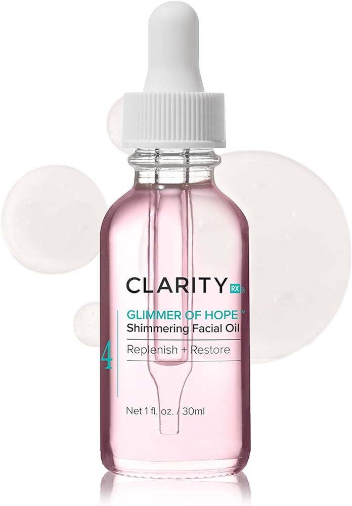 ClarityRx Glimmer of Hope Shimmering Restorative Face Oil, Natural Plant-Based Moisturizing Facia... | Amazon (US)