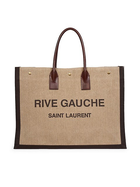 Rive Gauche Linen Tote | Saks Fifth Avenue