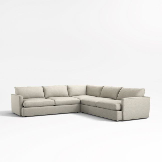 Lounge 3-Piece L-Shaped Sectional Sofa | Crate & Barrel