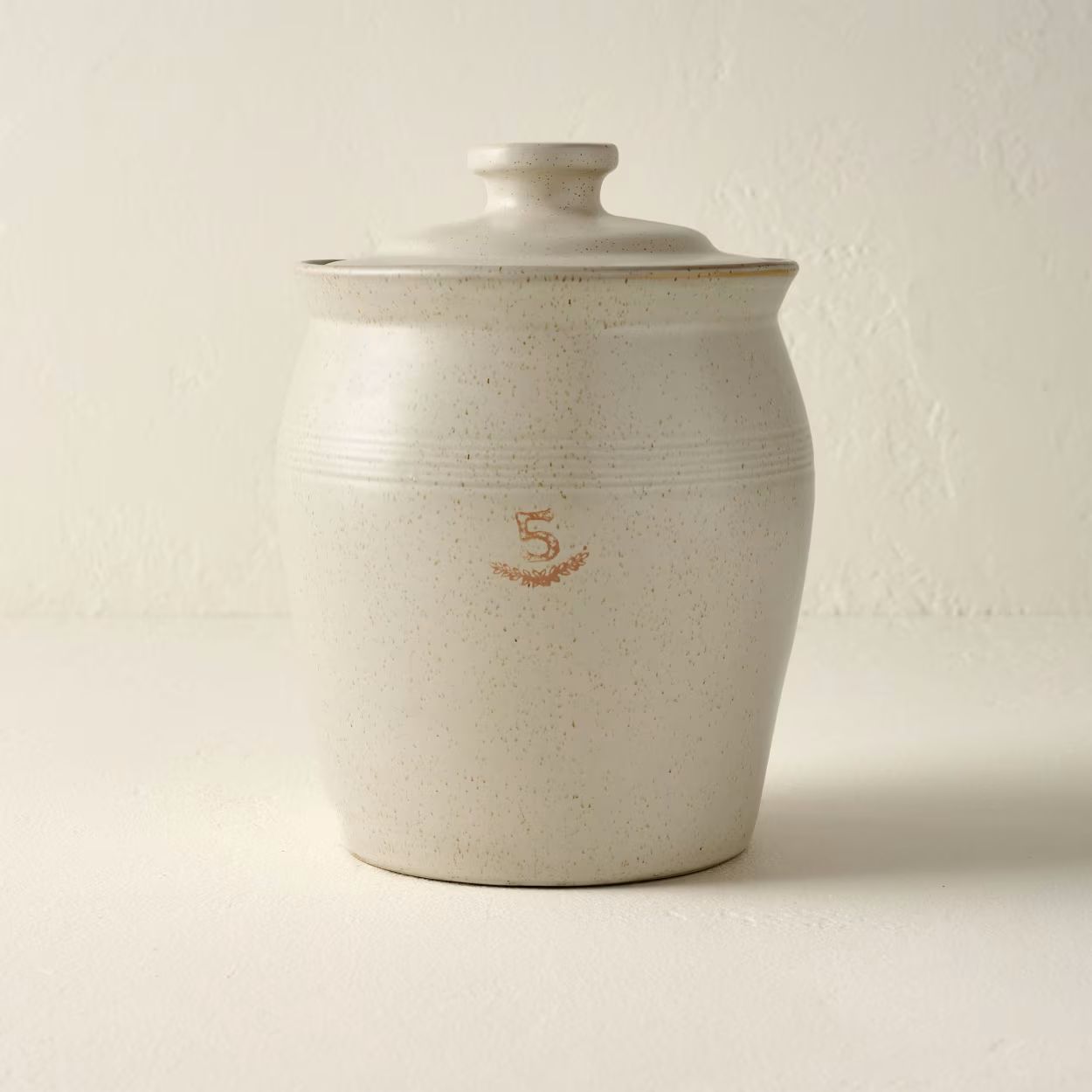 French Grey Embossed Stripe Canister | Magnolia