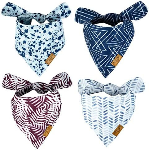 Remy+Roo Dog Bandanas - 4 Pack | Classic Set | Premium Durable Fabric | Unique Shape | Adjustable... | Amazon (US)