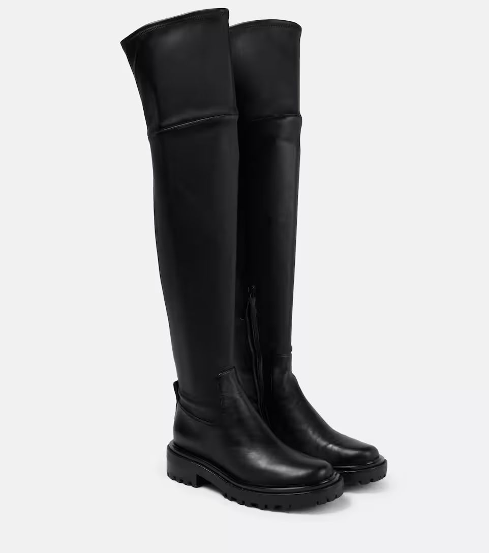 Utility Lug leather over-the-knee boots | Mytheresa (UK)