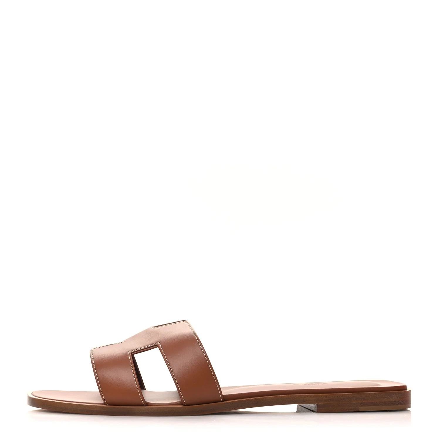 HERMES Box Calfskin Oran Sandals 40 Gold | FASHIONPHILE (US)