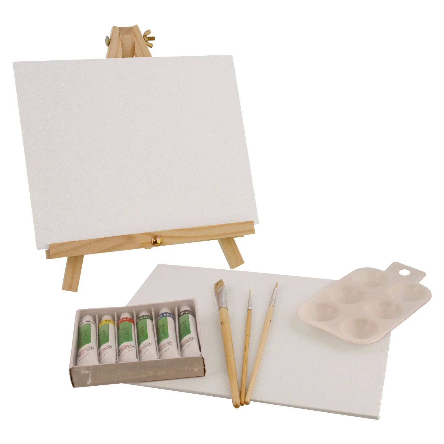 US Art Supply 14 Piece Acrylic Painting Set with Mini Table Easel, 6 Colors | Walmart (US)