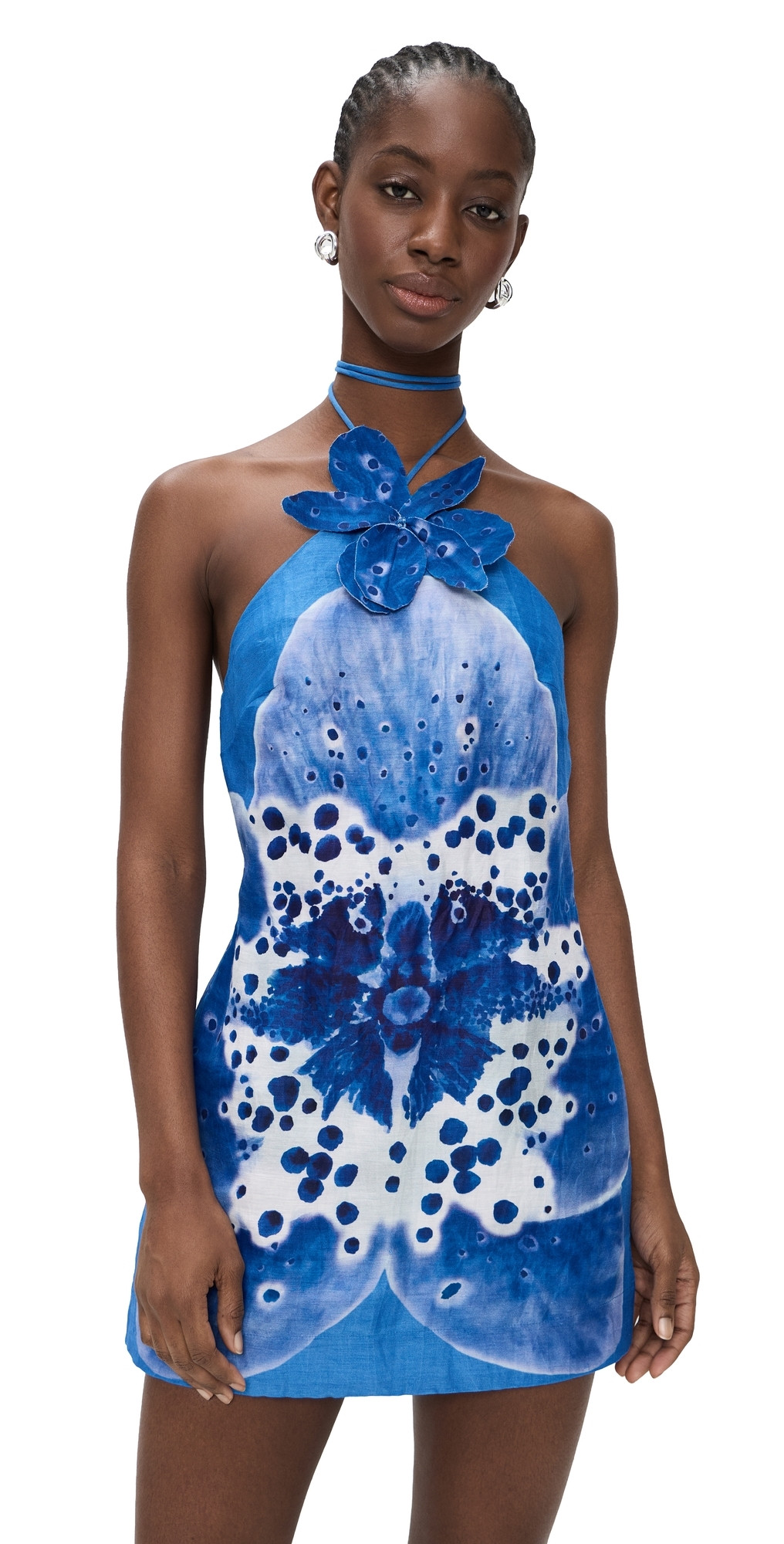 AMUR Everlee Orchid Print Mini Dress Cobalt Orchid 2 | Shopbop