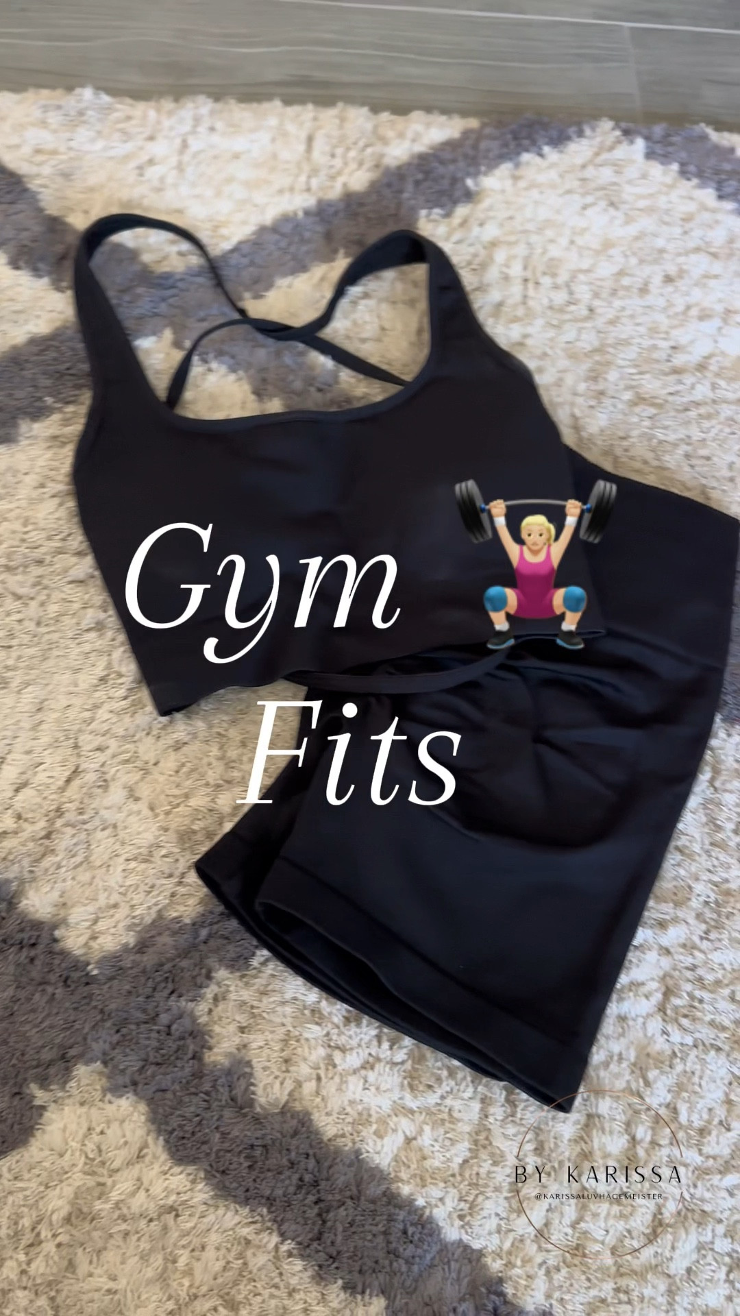 All black gym fits 
🏋🏼‍♀️ wearing size small
🏋🏼‍♀️ lots of stretch 

#LTKfitness #LTKfindsunder50 #LTKVideo