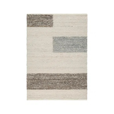Rusy Medium Area Rug, Handwoven Classic Stripes, Gray Polyester | Wayfair North America