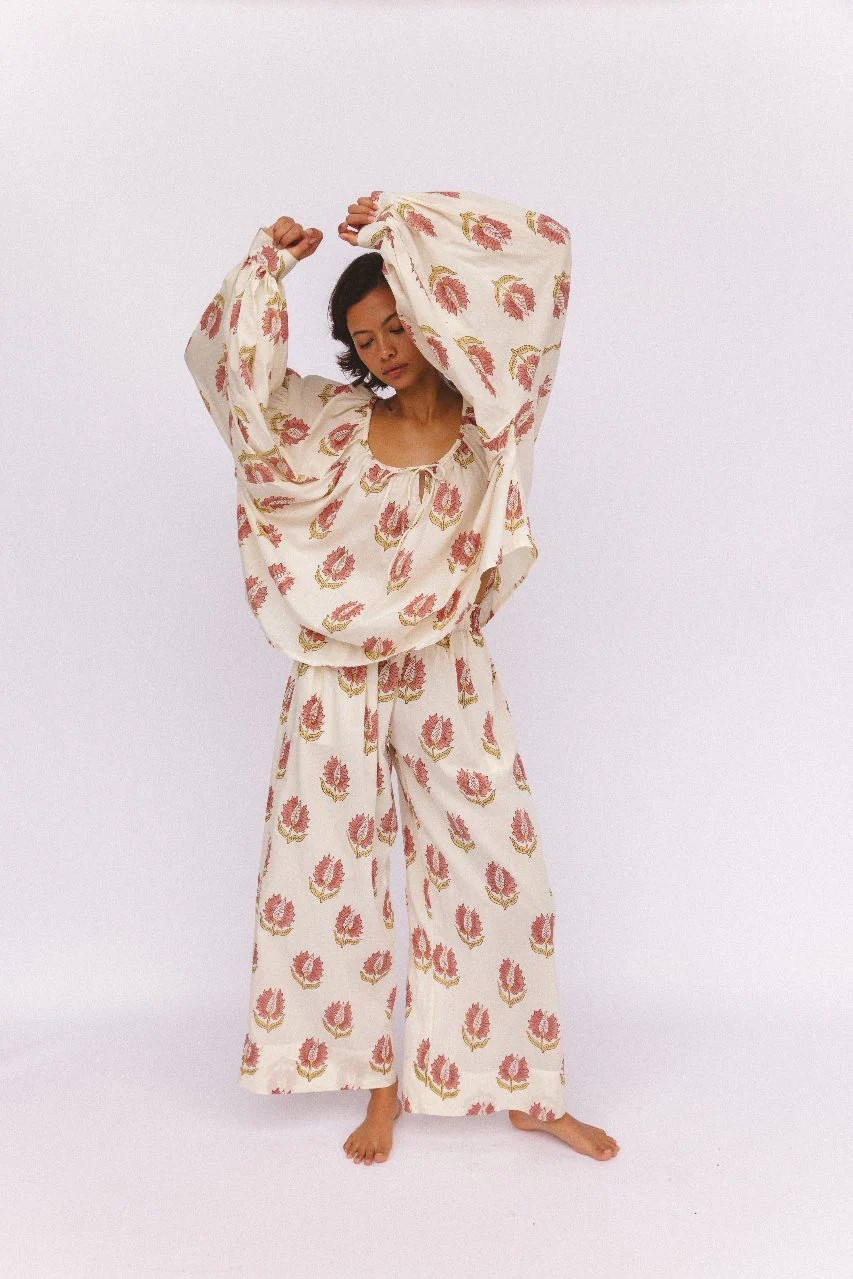 Ria Pants ~ Strawberry Cream | Daughters of India