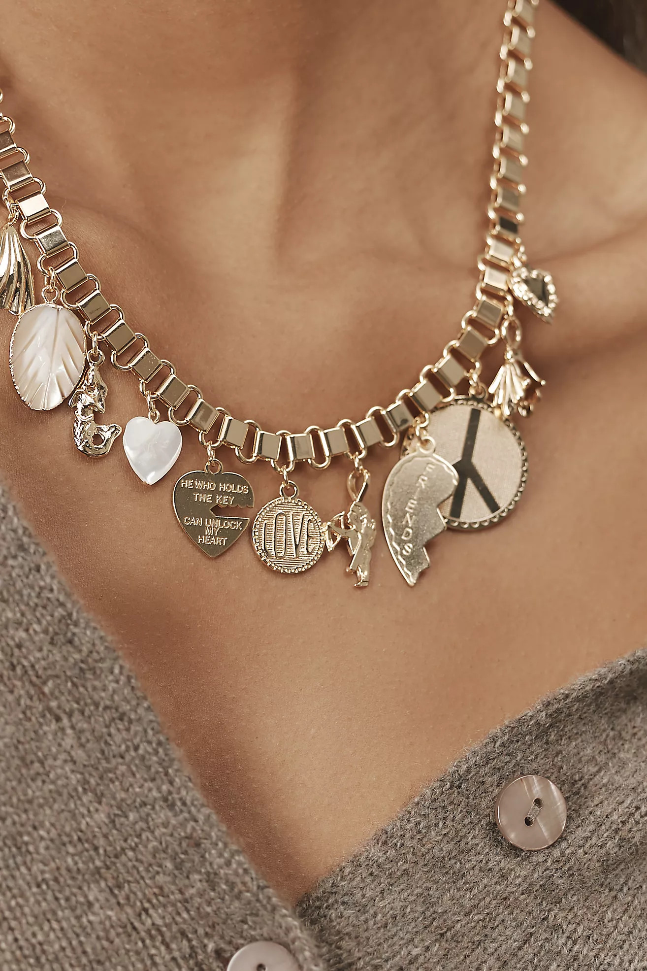 Mixed Charm Necklace | Anthropologie (US)