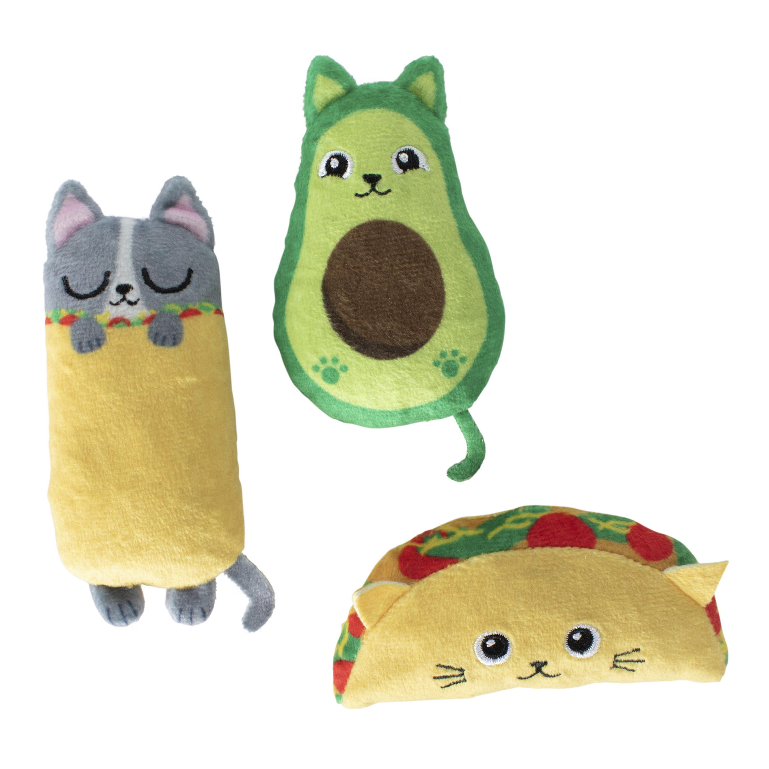 Tex-Mex Plush Catnip Crinkle Cat Toys 3 Pack | World Market