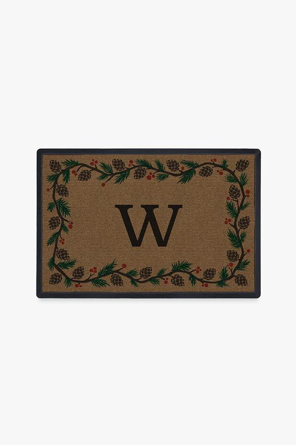 Winter Woods Monogram Doormat | Ruggable