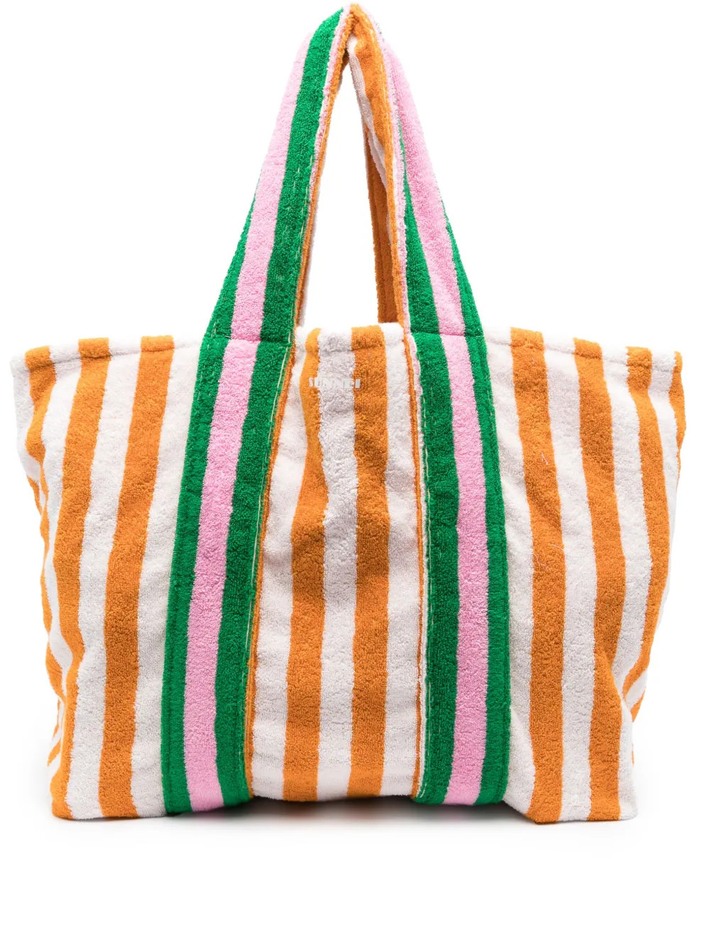 Striped towelling-finish beach bag | Farfetch Global