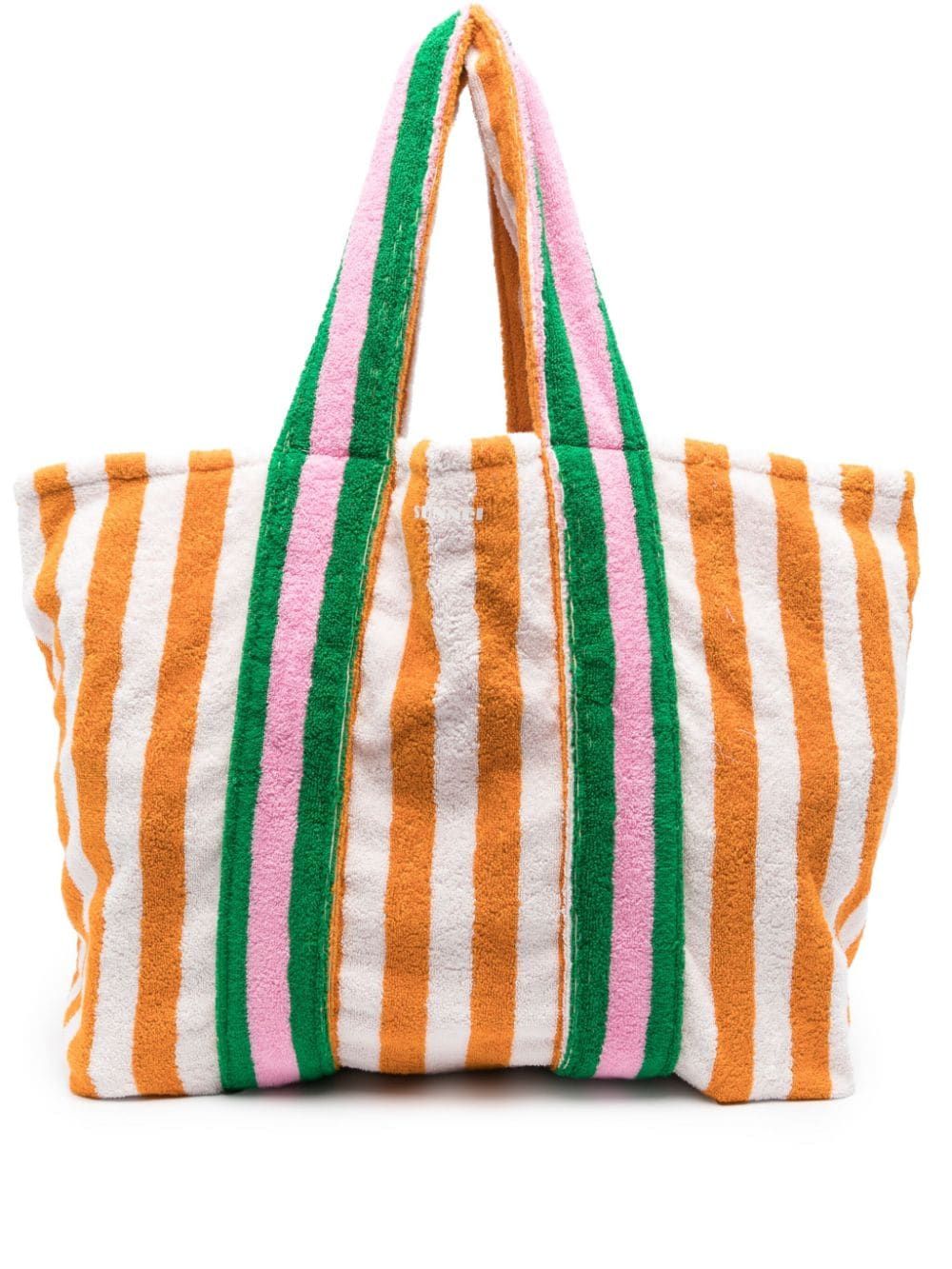 Striped towelling-finish beach bag | Farfetch Global