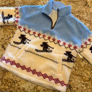 ALTAR D STATE  Blue and Cream Ski Pattern Fleece Jacket | Poshmark