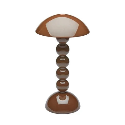 Chocolate Lacquer Rechargeable Bobbin LED Lamp | Addison Ross UK