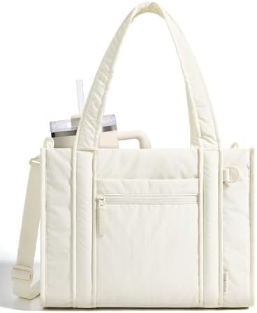 BAGSMART Boxy Tote Bag for Women, Crossbody Work Bag with Zipper | Amazon (US)