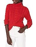 Amazon Essentials Women's Fisherman Cable Turtleneck Sweater, Red, X-Small | Amazon (US)