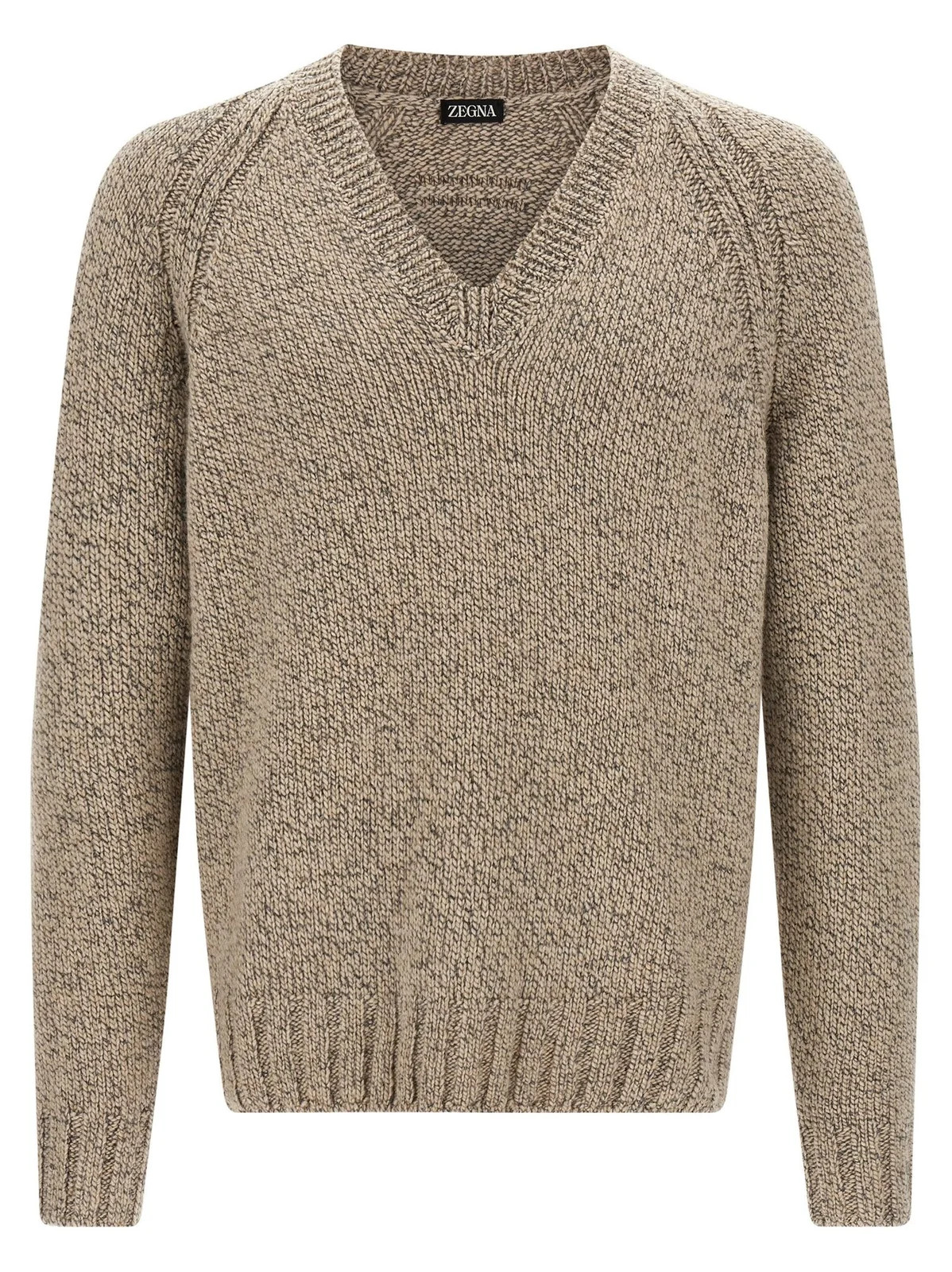 Zegna V-Neck Knitted Jumper | Cettire Global