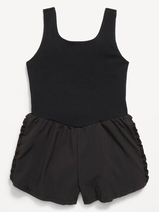 PowerChill Sleeveless Ruffle-Trim Romper for Girls | Old Navy (US)
