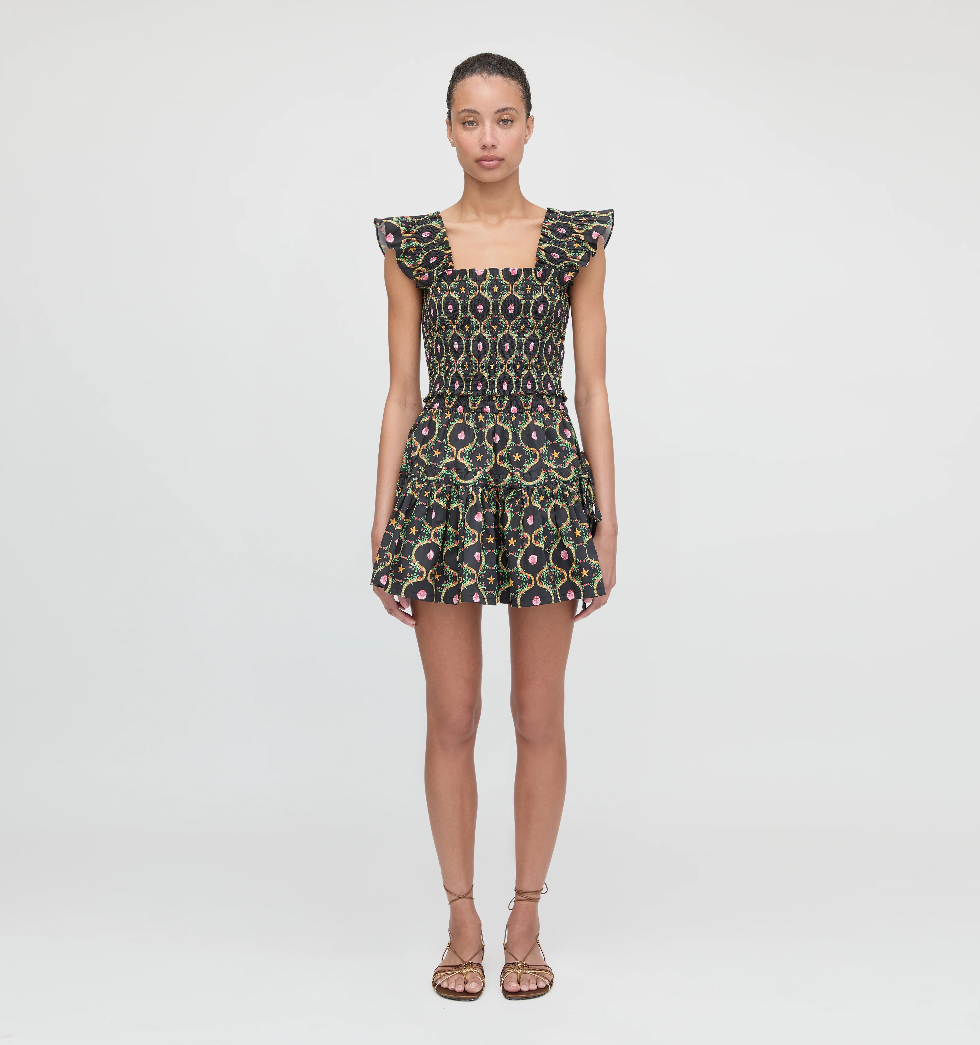 The Chelsea Skirt - Black Cisco Trellis | Hill House Home US