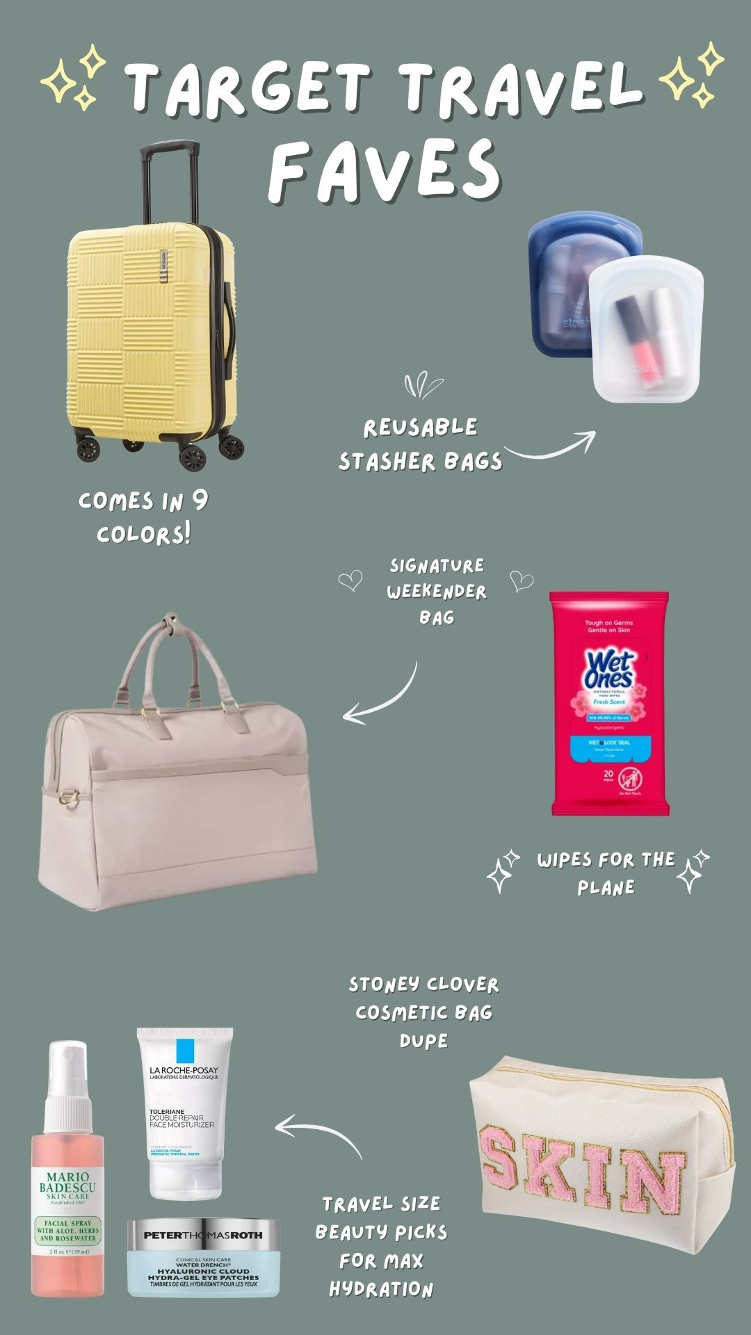 I rounded up my fave Target x Travel finds with spring trips picking up! Hope this gives you some ideas for your next adventure. xo

Target travel finds, Target travel essentials, affordable travel accessories, chic travel accessories, stylish Target outfits, travel must-haves, Target vacation picks, packing list favorites, TSA-approved Target products, Target carry-on must-haves, #TargetStyle, #TravelWithTarget, #TargetFinds, #LTKTravel, #PackingWithTarget 

 #LTKSeasonal #LTKTravel #LTKFamily