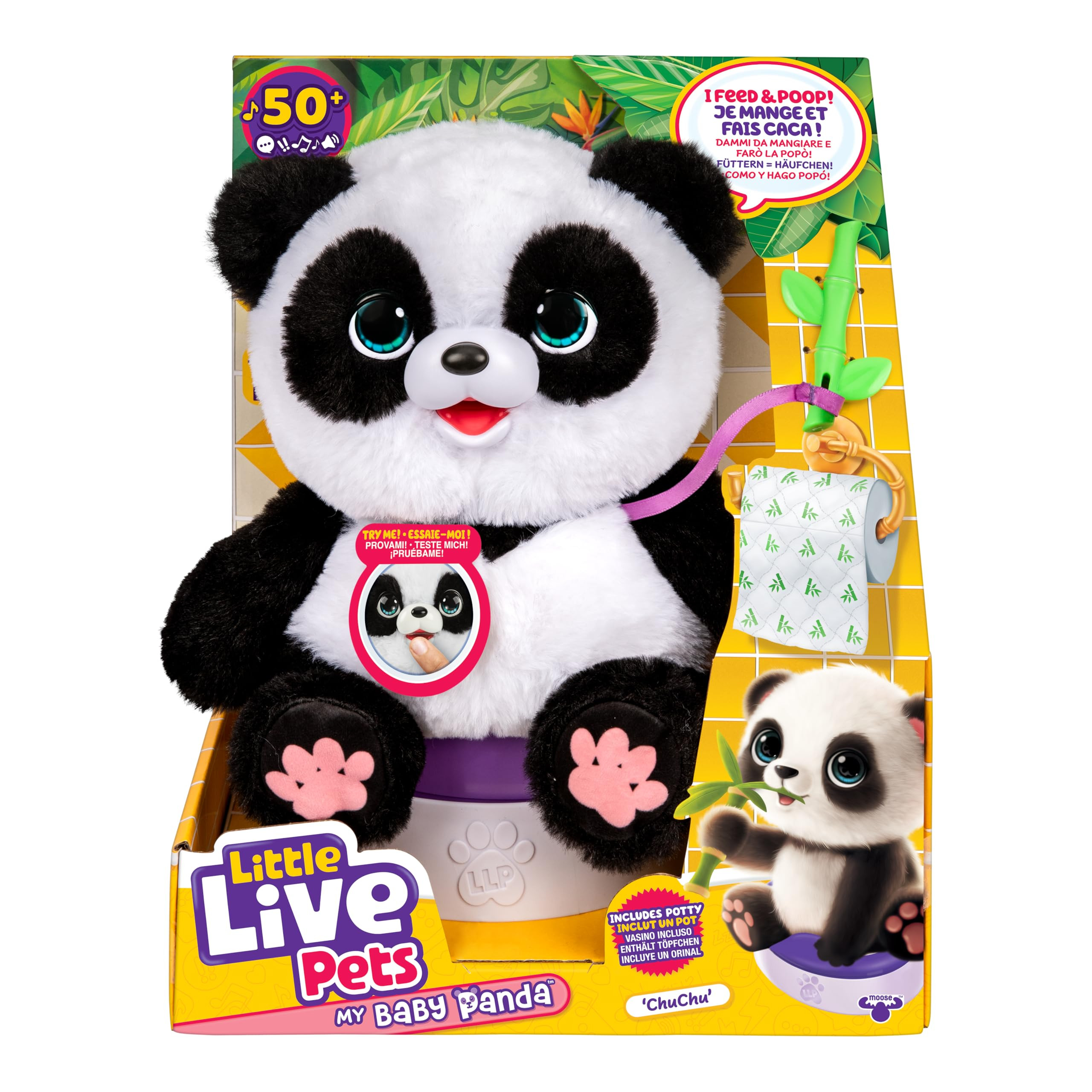 Little Live Pets My Baby Talking Panda ChuChu, Cuddly Panda Toy Plush with 50+ Sounds, Potty Danc... | Amazon (US)