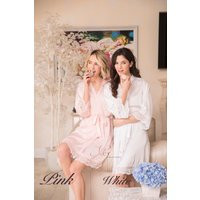 Lace Silk Bridal Robes, Robe, Satin Bridesmaid Robe With Lace Arms & Bottom, Maid Of Honor | Etsy (US)