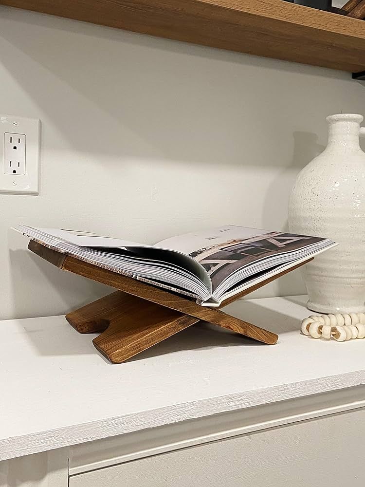 Open Book Display | Wood Book Display | Wood Book Stand | Recipe Book Stand | Studio McGee Inspir... | Amazon (CA)