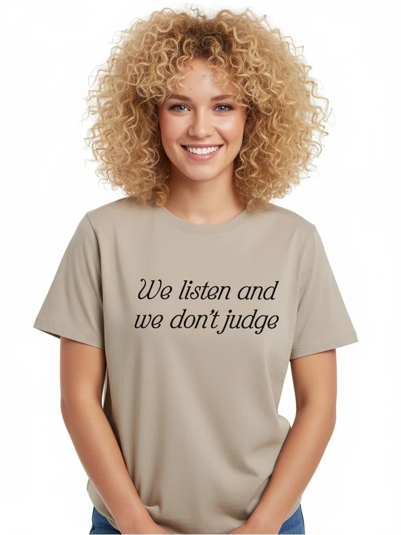 We Listen Women’s Graphic Tee with Short Sleeves, Sizes XXS-XXL | Walmart (US)