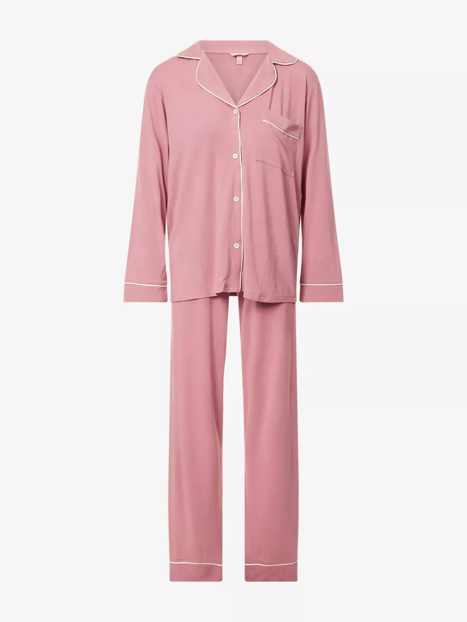 Gisele Long-Sleeve Modal-Jersey Pyjama Set | Selfridges